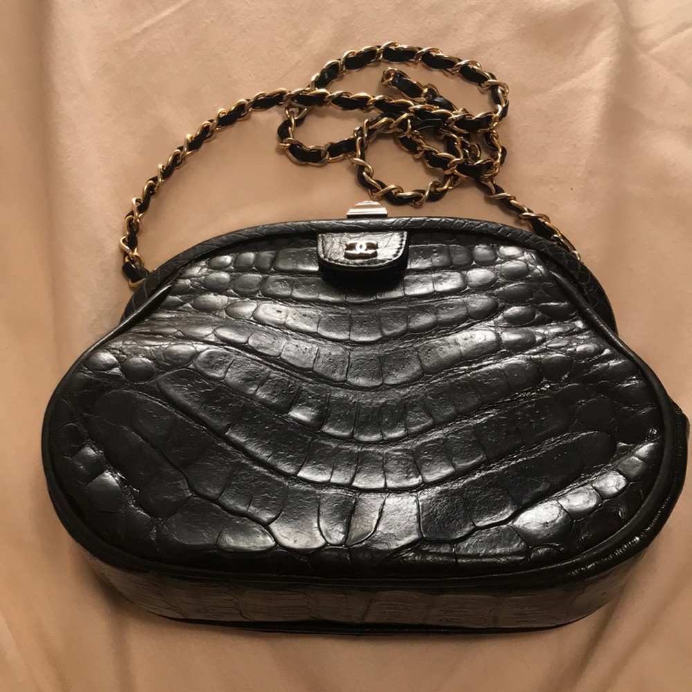 Vintage Genuine Alligator Crocodile Crossbody
